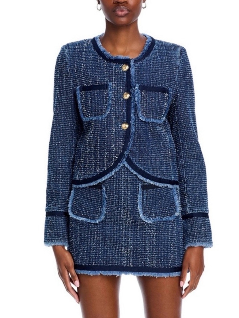 cinq a sept Zanda Boucle Denim Jacket
